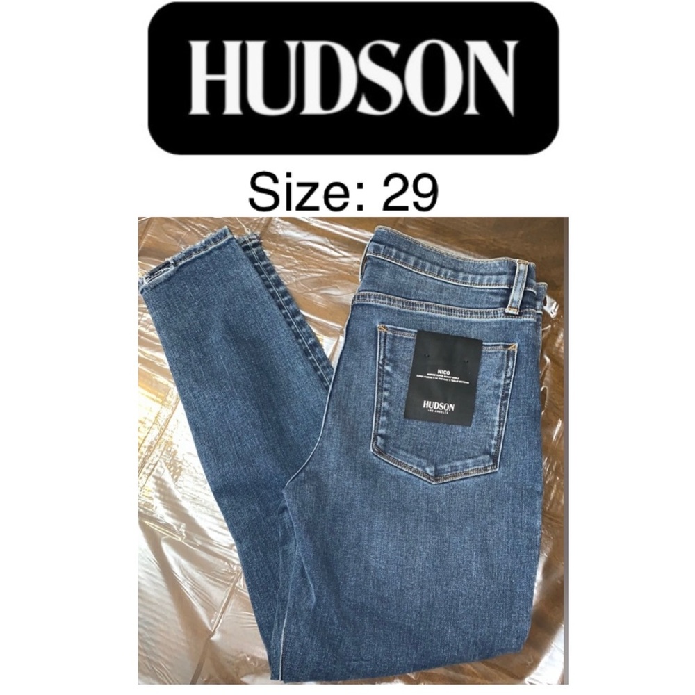 🌺 HUDSON NICO JEANS Midrise Super Skinny Ankle Jeans NWT $195 29